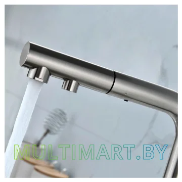 Смеситель Paulmark Serpentine Se213222-NI (никель) картинка 8